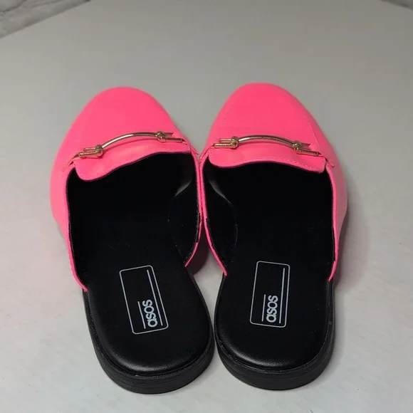 ASOS Horsebit Faux Leather Mule In Hot Pink - Picture 3 of 5